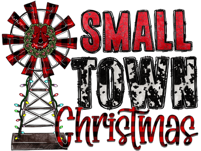 Small Town Christmas DTF (direct-to-film) Transfer