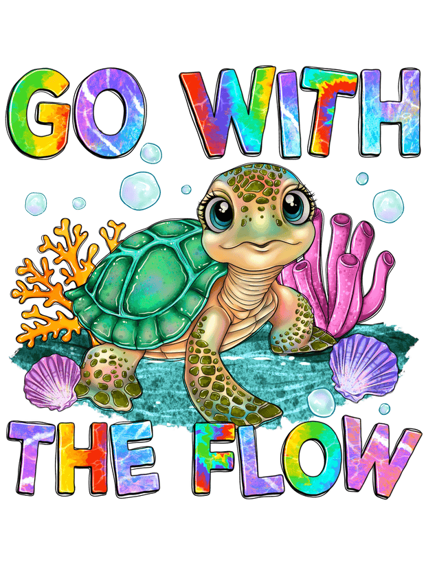 Go With The Flow (Multi Color) - DTFreadytopress