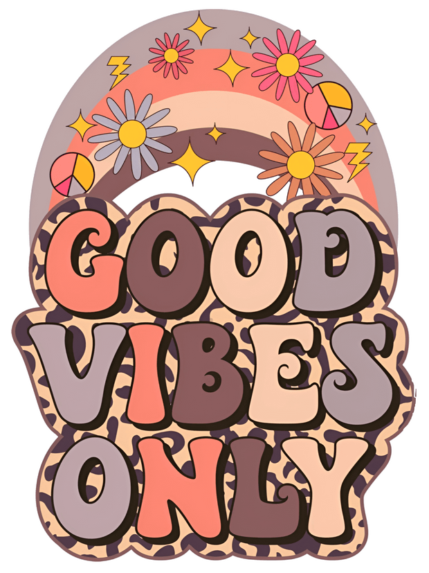 Good Vibes Retro DTF (direct-to-film) Transfer - Twisted Image Transfers