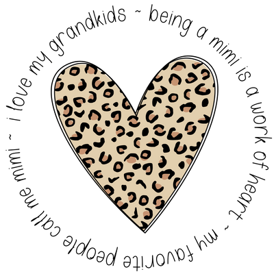 Grandparent (Mimi Heart (Leopard) - DTFreadytopress