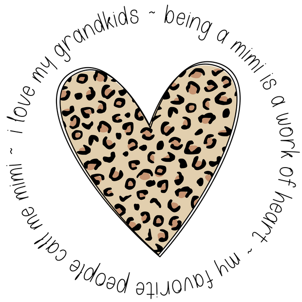 Grandparent (Mimi Heart (Leopard) - DTFreadytopress