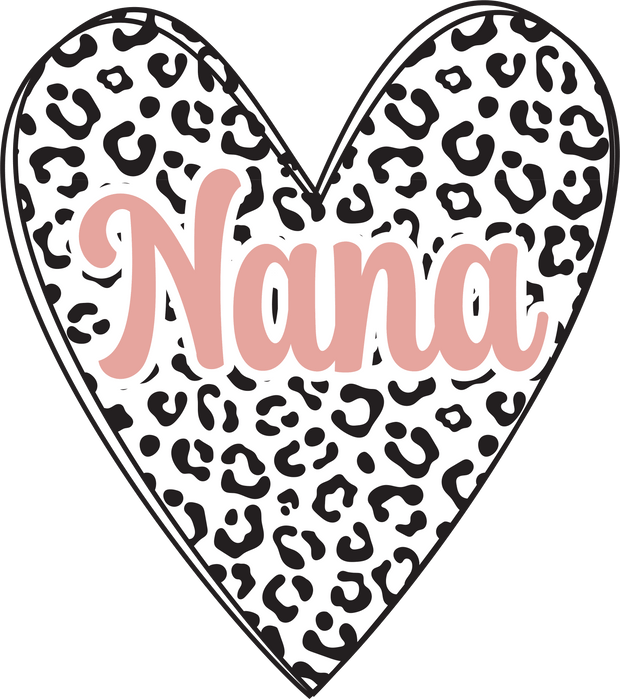 Grandparent (Nana Heart (Leopard) - DTFreadytopress