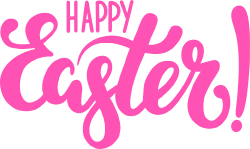Happy Easter Pink Cursive DTF (direct-to-film) Transfer - Twisted Image Transfers