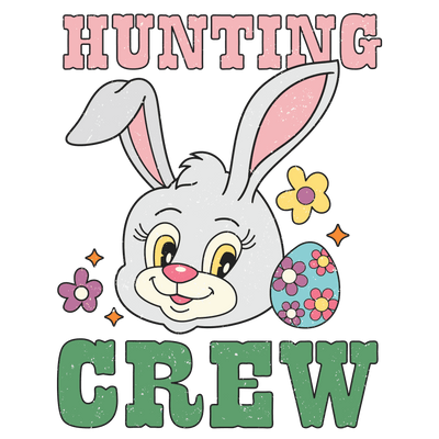 Hunting Crew Bunny Rabbit DTF (direct-to-film) Transfer - Twisted Image Transfers
