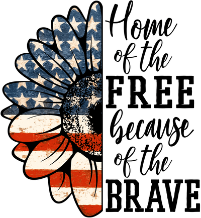 July 4th (Home of the Free half flower) - DTFreadytopress