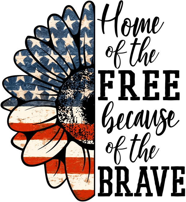 July 4th (Home of the Free half flower) - DTFreadytopress