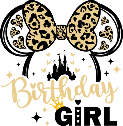 Kid (Minnie Birthday Girl (Leopard) - DTFreadytopress