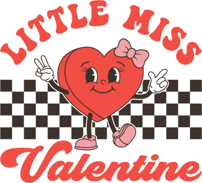 Little Miss Valentine DTF (direct-to-film) Transfer - Twisted Image Transfers