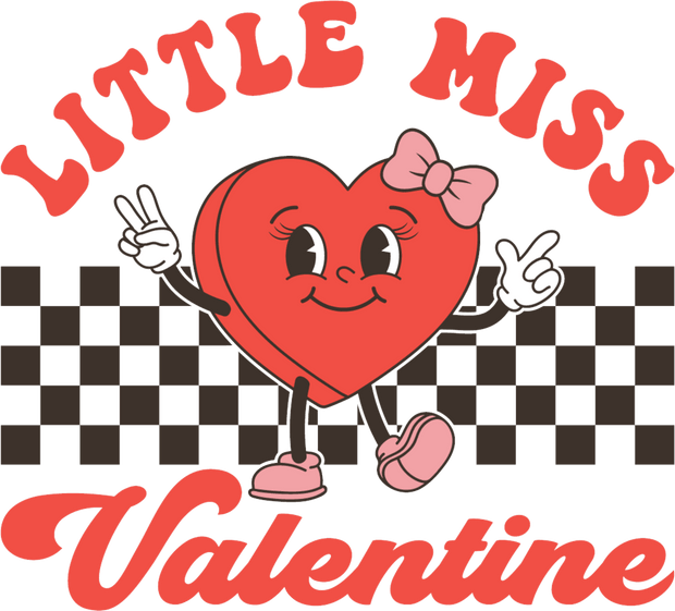 Little Miss Valentine DTF (direct-to-film) Transfer - Twisted Image Transfers