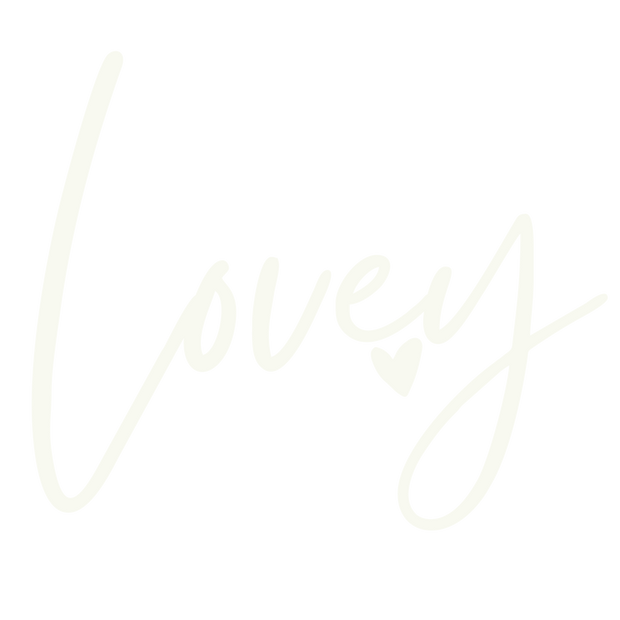 Lovey in White Font DTF (direct-to-film) Transfer - Twisted Image Transfers