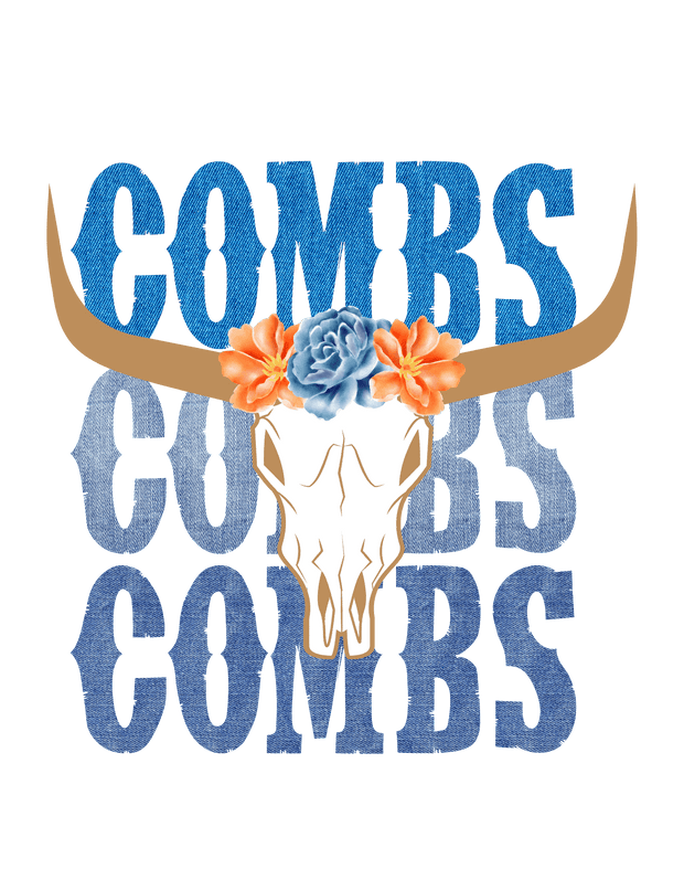 Luke Combs (Combs Cow Skull) DTF (direct-to-film) Transfer – Twisted ...