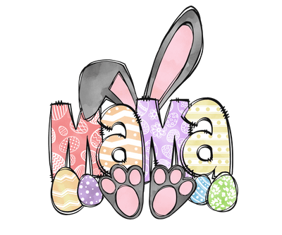 Mama with Bunny Ears DTF (direct-to-film) Transfer - Twisted Image Transfers
