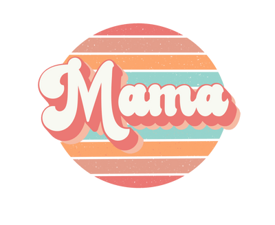 Mom (Mama Retro (Circle) - DTFreadytopress