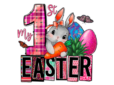 My First Easter with Plaid DTF (direct-to-film) Transfer - Twisted Image Transfers