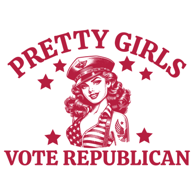 Pretty Girls Vote Republican DTF (direct-to-film) Transfer