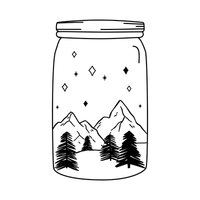 Rustic (Mason jar mountains) - DTFreadytopress