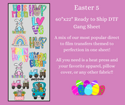 Easter 5 60x22" DTF Ready to Ship Gang Sheet