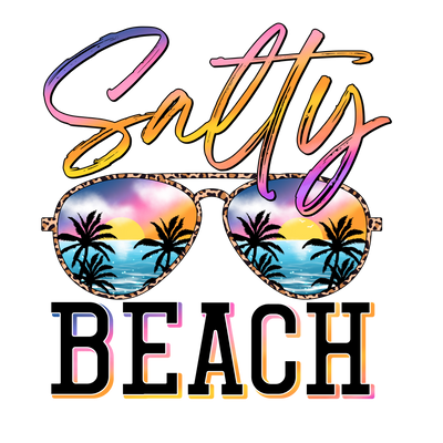 Salty Beach Sunglasses DTF (direct-to-film) Transfer