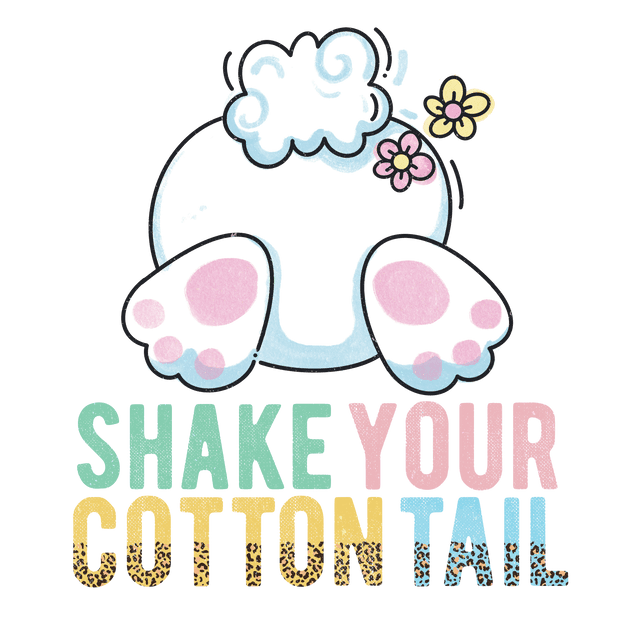 Shake Your Cotton Tail Bunny DTF (direct-to-film) Transfer - Twisted Image Transfers