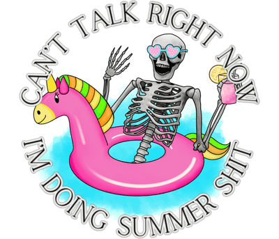 Skeleton Summer(White) - DTFreadytopress