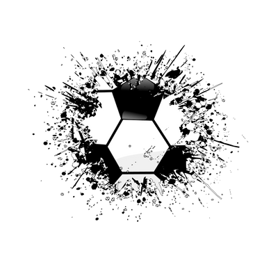 soccer splatter DTF (direct-to-film) Transfer