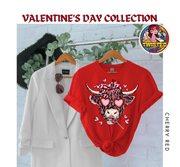 Softstyle Gildan T-Shirt with 11' Valentine's Day Cow - Twisted Image Transfers