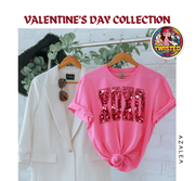 Softstyle Gildan T-Shirt with 11" XOXO in Red Glitter - Twisted Image Transfers