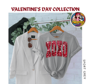 Softstyle Gildan T-Shirt with 11" XOXO in Red Glitter - Twisted Image Transfers
