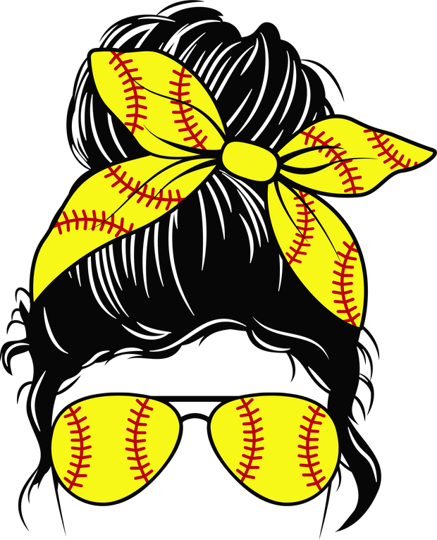 Sports (Softball Life Messy Bun) - DTFreadytopress