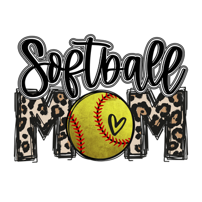 Sports (Softball Mom (Leopard + Black) - DTFreadytopress