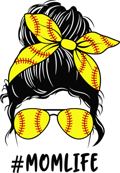 Sports (Softball Mom Life Messy Bun) - DTFreadytopress