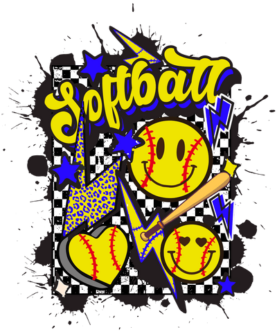 Sports (Softball Smiley (Retro) - DTFreadytopress