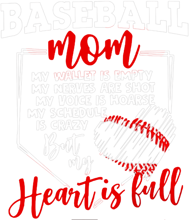 Sports/Mom (Baseball Mom Heart is Full) - DTFreadytopress