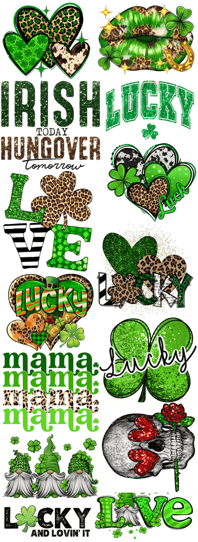 St. Patrick's Day 1 60x22" Gang Sheet - Twisted Image Transfers