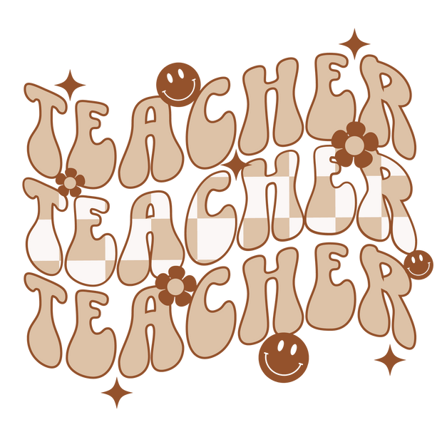 Teacher in Beige Font DTF (direct-to-film) Transfer - Twisted Image Transfers