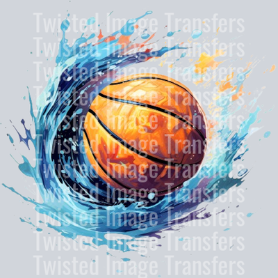 Blue Color Splash Basketball