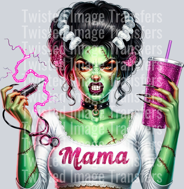 Halloween Mama & Pink Cup