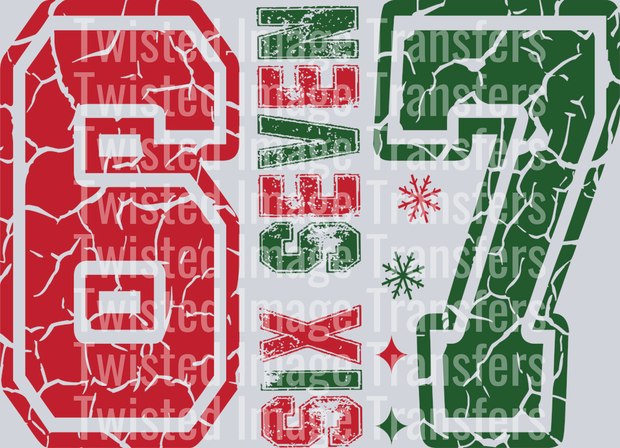 Six Seven Distressed DTF (direct-to-film) Transfer – Twisted Image ...