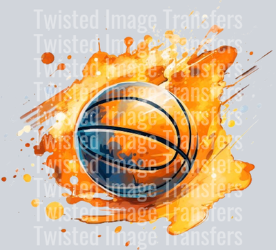 Orange Color Splash Basketball