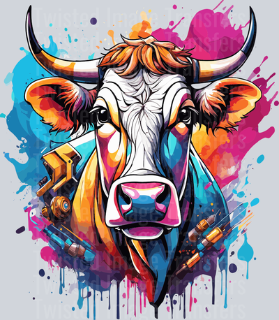 Cow Color Drip