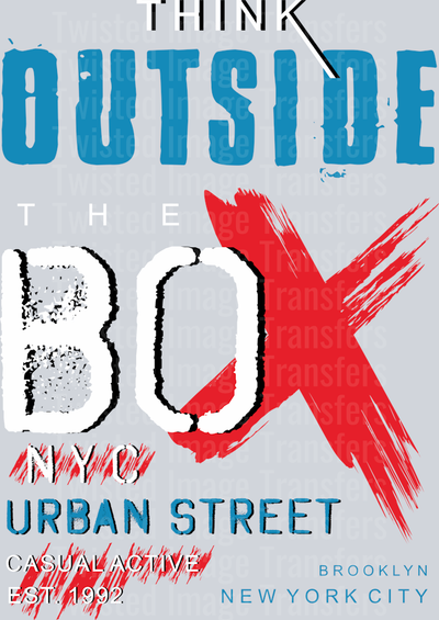 Urban Street Wear Think Outside The Box In Red White And Blue_