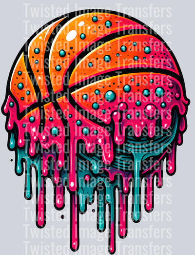 Basketball Spotted Color Drip