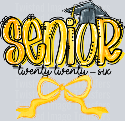 Yellow Senior Twenty Twenty Six & Bow