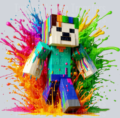 Splash Color Drip Walking Minecraft