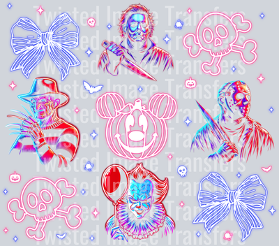 Halloween Neon Outlines