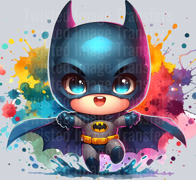 Baby Batman Running Color Drip