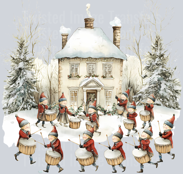 12 Days of Christmas 12 Drummers Drumming