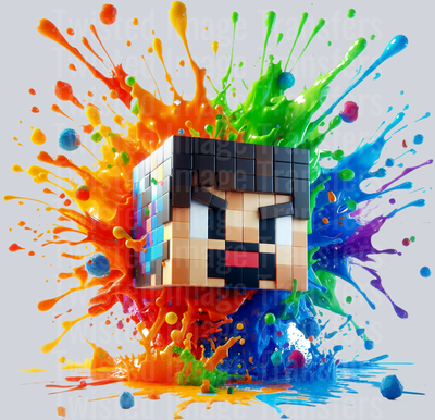 Color Drip Minecraft Head