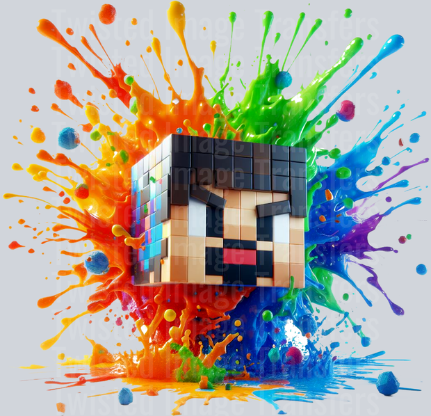 Color Drip Minecraft Head