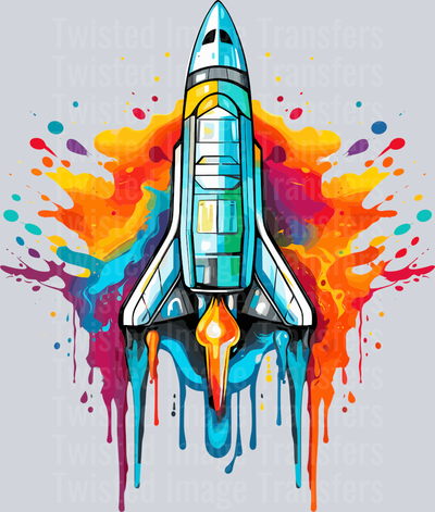 Space Shuttle Color Drip